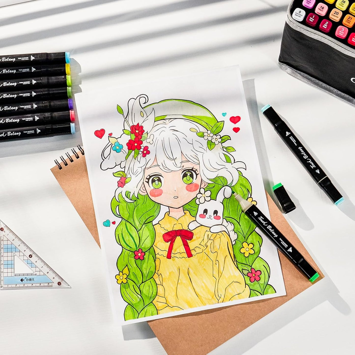 60 Colors Alcohol Markers - Dual Tip Permanent Art Markers Set for Coloring Drawing Painting, Fine and Chisel Tip Alcohol Based Pens with Storage Case for Adult Artists