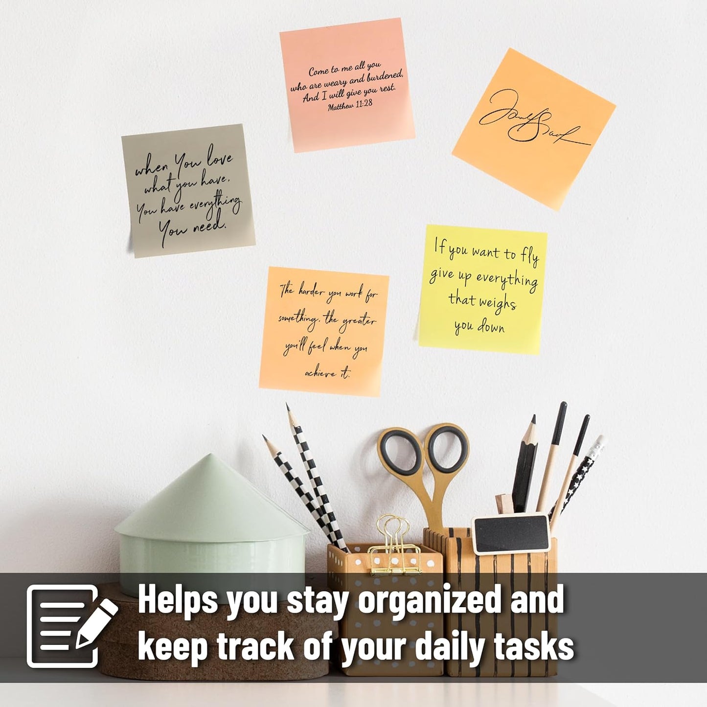 Mr. Pen- Clear Transparent Sticky Notes, 3”x3”, Earthy Colors, 12 Pads, 600 Sheets, See Through Sticky Notes