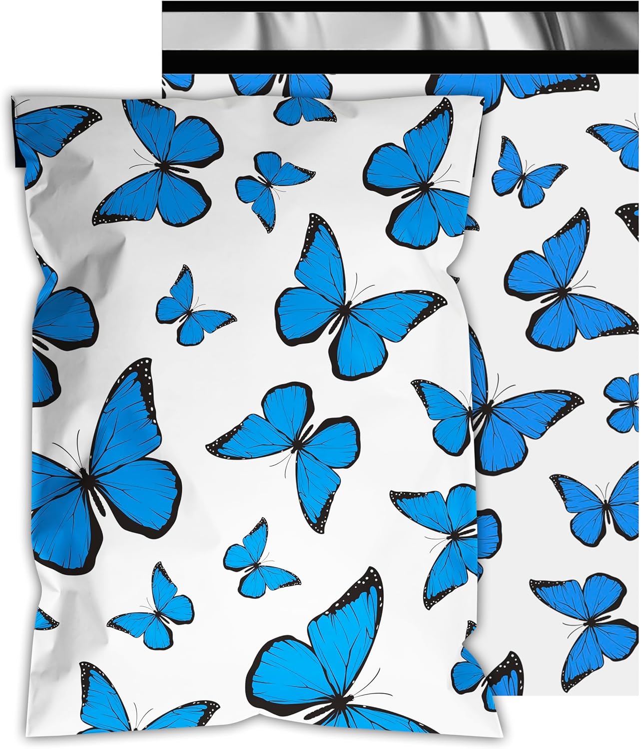 Cute Poly Mailers 10x13 Inch 100 Pcs - Butterfly Printed Shipping Bags for Clothing - Waterproof and Tear Resistant Mailing Envelopes - Self-Sealing Packaging Bags for Small Business