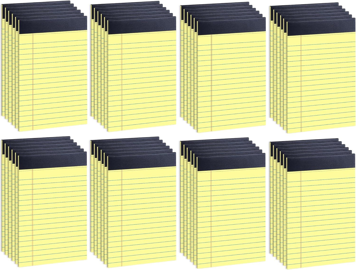 48 Pack Legal Pads Bulk,5 x 8 Inch White Notepad, Note Pads College Ruled Perforated Memo Pad for Work Study Daily Note Taking List, Lined Writing Pads Memo Refills Notepads for Office Home School