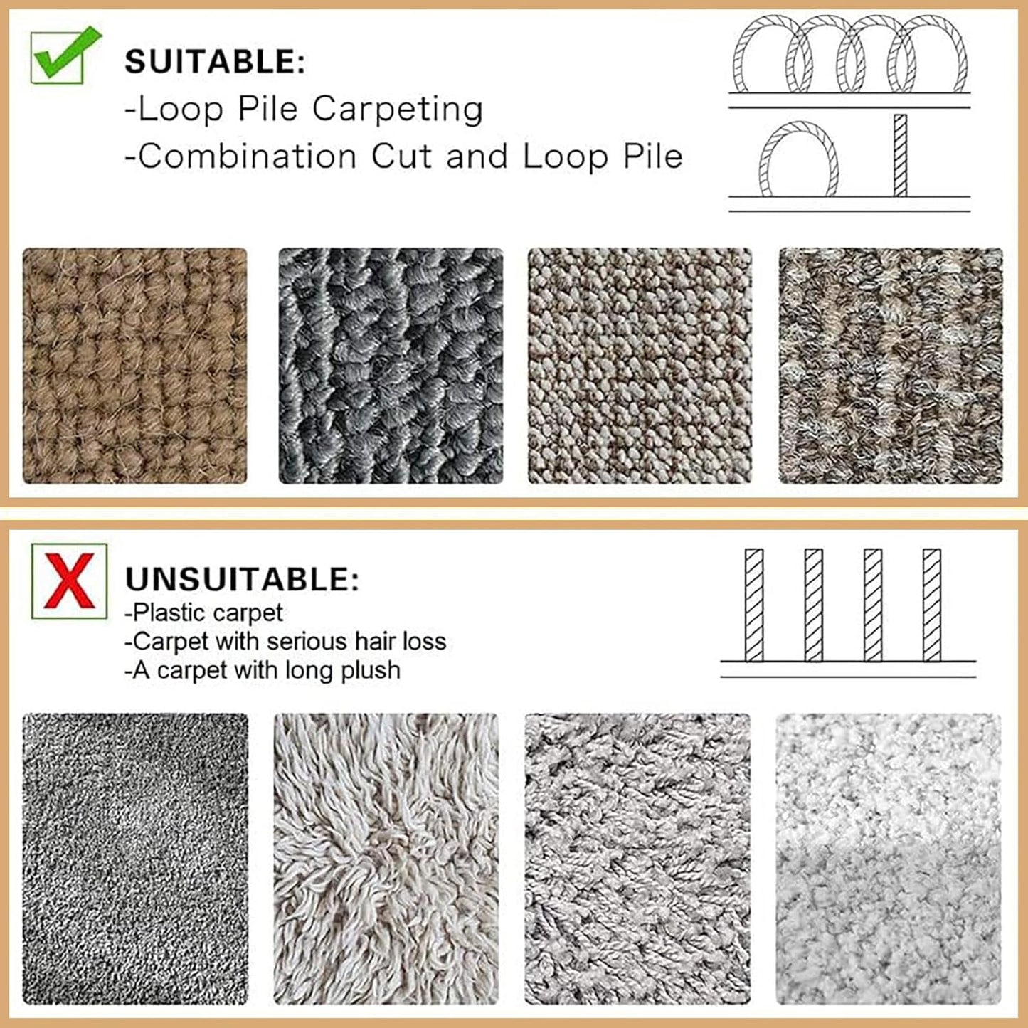 WILLBOND Carpet Cord Cover Cable Grip Floor Cover Cable Protector Management Only for Commercial Office Carpet(Grey,19.69 ft)