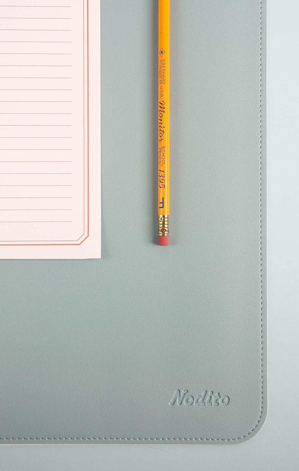 Dual-Sided Leather Desk Pad,Blotter for Laptop Computer,Mouse Pad,Writing,Drawing,Arts and Craft Mat (17"x24", Blue/Silver)