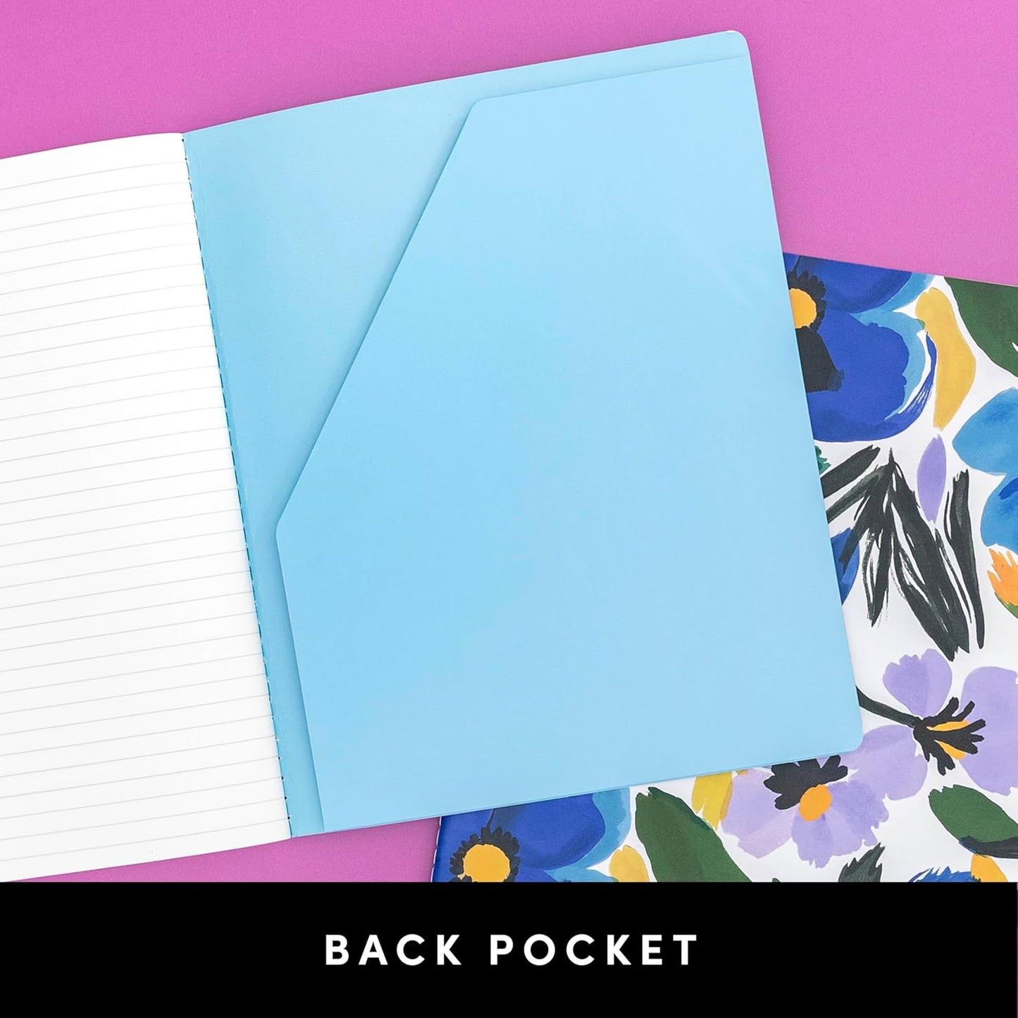 PAPERAGE Soft Cover Lined Journal Notebook, 2 Pack, (Bright Cheetah), 100 Pages, Large 7.5 inches x 9.5 inches, College Ruled, Ideal for Note Taking & Travel Journal