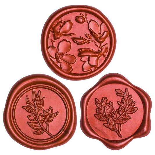 UNIQOOO Wax Seal Stickers - (3 Designs in 1 Pack) Wedding Invitation Envelope Seal Stickers, 60 Pcs Self-Adhesive Stickers, Perfect for Invitation, Christmas, Gift Wrapping