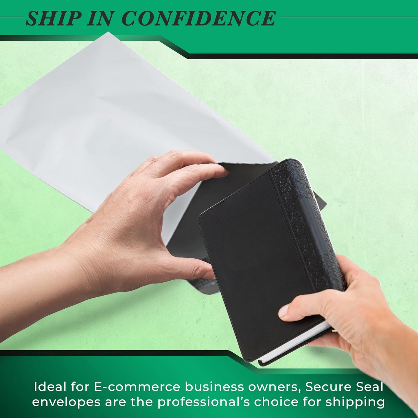 100 Pack Secure Seal White Poly Mailers Shipping Bags - Safe Shipping with 5x7Mailers Poly Bags - E-Commerce Poly Bags for Shipping - Self Sealing 2 Mil Poly Shipping Envelopes