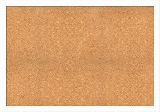 Amanti Art Natural Cork Board for Wall, 37x53 Vision Board with White Frame, Oversize Corkboard Office Decor for Home Organization, Casual Corkboard Pinboard to Display Items for Home Organization in