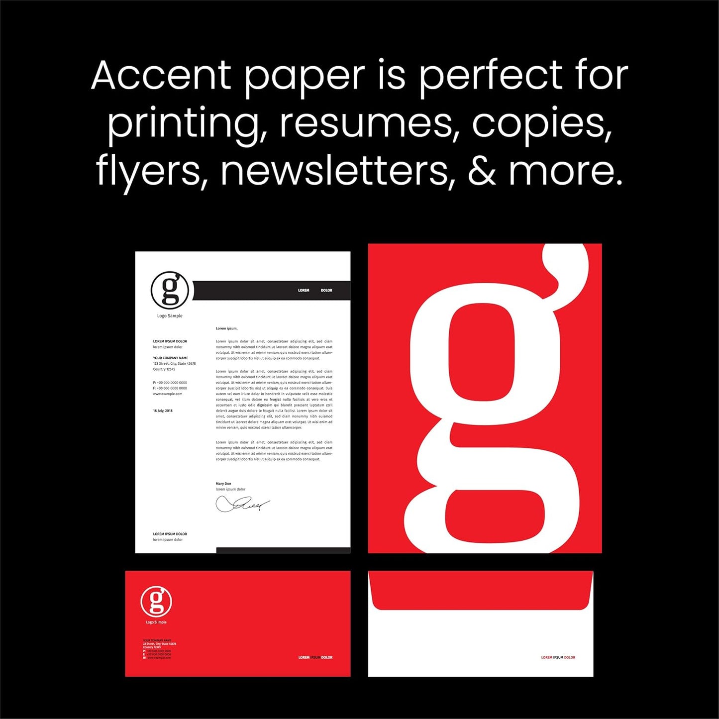 Accent Opaque White Printer Paper, 13” x 19” 32lb Bond/80lb Text Copy Paper – Premium Super Smooth Computer Paper, 97 Bright, 118gsm – Ideal for Ink Heavy Printing – 189035R – 300 Sheets (1 Ream)