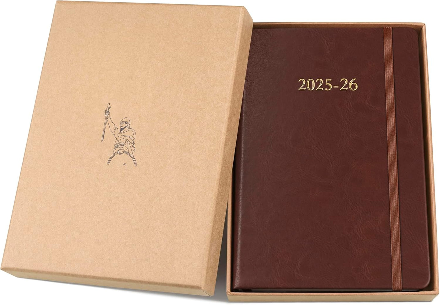 Wykeham's Executive 2025-26 Daily Journal Planner – Mid-Year Academic Diary (Conker, 8.5"×5.5")