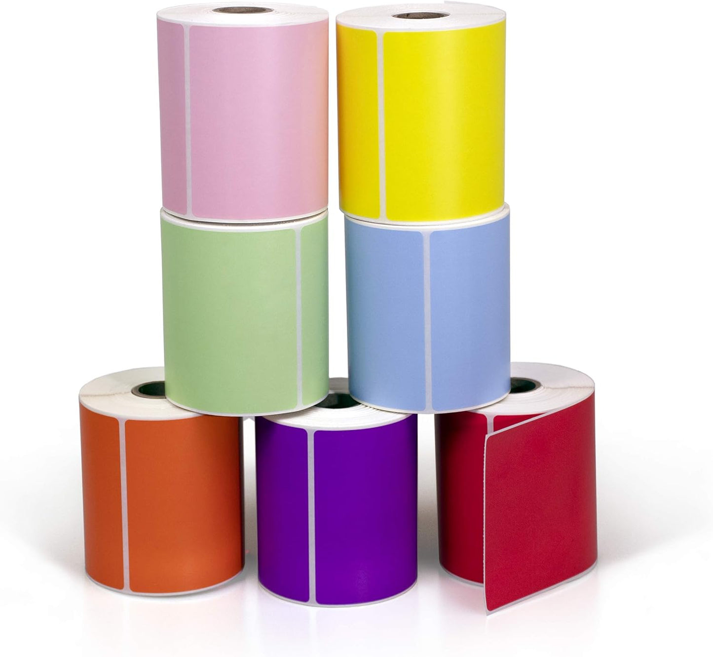 4" X 6" Direct Thermal Perforated Stickers Labels for Shipping Labels, Inventory, and Color Coding - Compatible with Zebra, Rollo, Godex and More (Green, 12 Rolls)