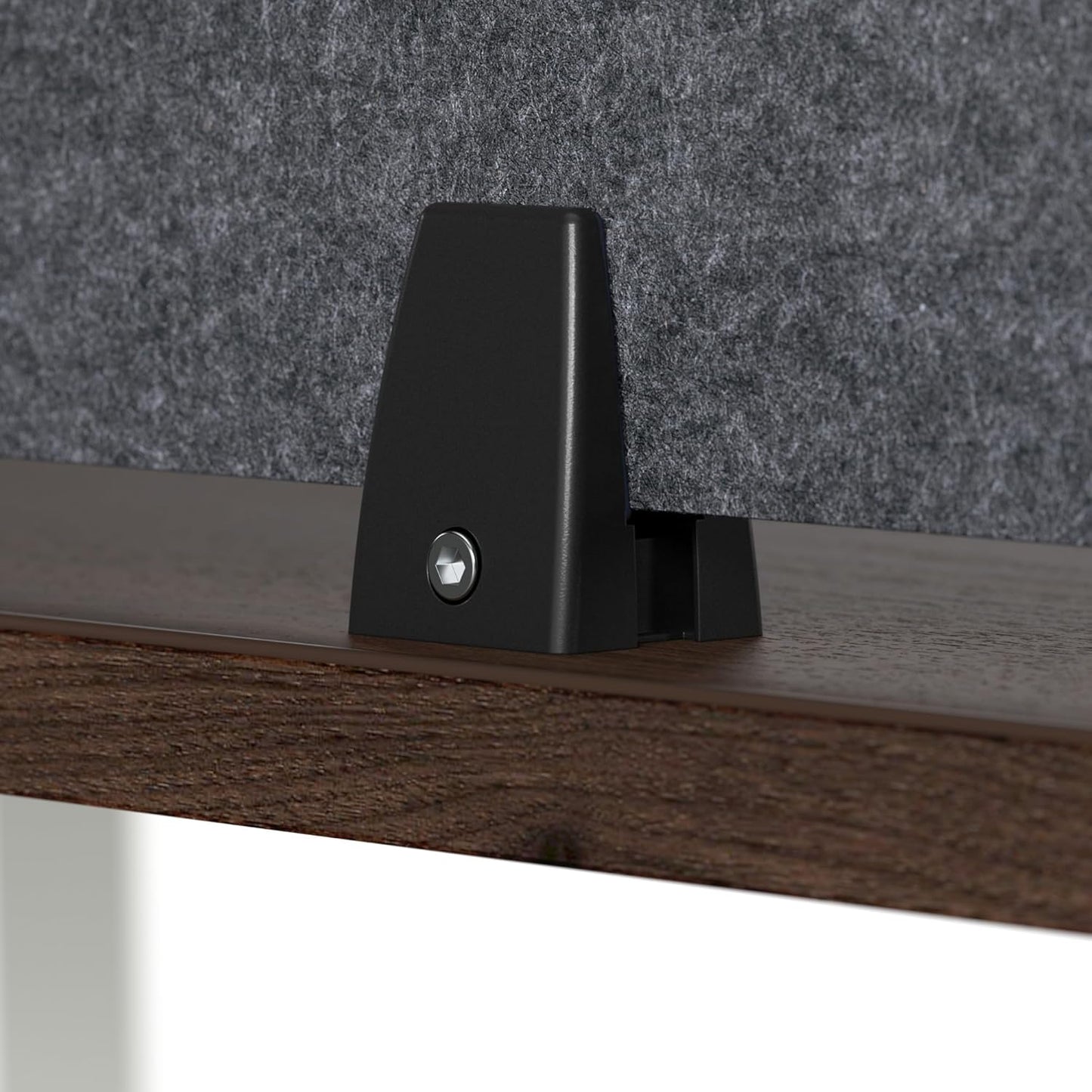 Bush Business Furniture 58W Desktop Privacy Screen in Cool Charcoal, Desk Mounted Office Partition with Acoustic Sound Dampening Panel