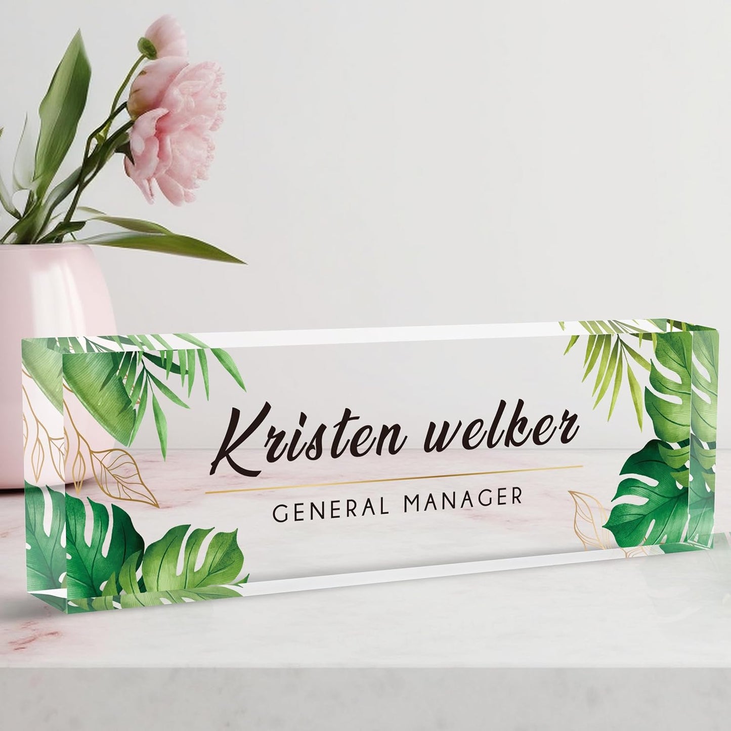 Name Plate for Desk, Desk Name Plate Personalized Office Desk Decor for Women and Men, Custom Employee Appreciation Gifts Office Gifts for Boss, Manager, Co-Worker, Teacher, Nurse