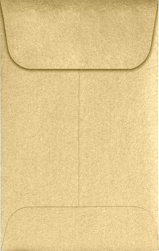 LUXPaper #1 Coin Envelopes | 2 1/4" x 3 1/2" | Blonde Metallic | 80lb. Text | 250 Qty