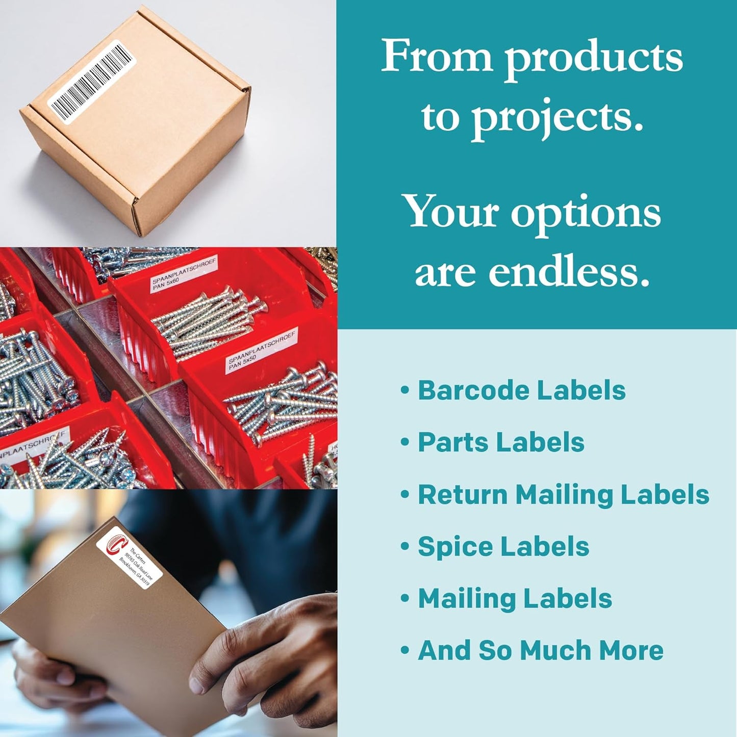 Premium Label Supply White Sticker Address Labels – 4" x 1.5" – Laser/Inkjet Compatible – (12 per Sheet), 1000 Sheets – 12,000 Total Adhesive Labels