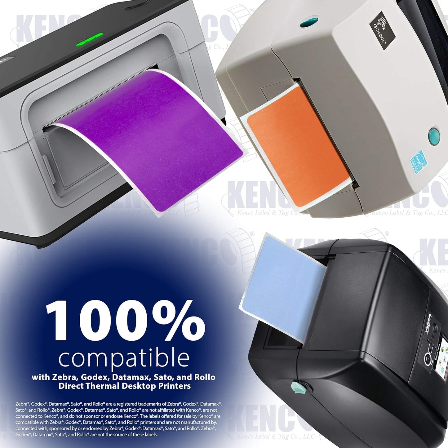 4" X 6" Direct Thermal Perforated Stickers Labels for Shipping Labels, Inventory, and Color Coding - Compatible with Zebra, Rollo, Godex and More (Teal, 6 Rolls)