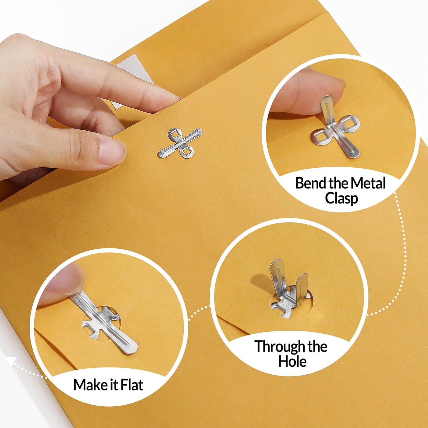 SUNEE 9x12 Clasp Envelopes 100 Count - 9x12 Inch Brown Kraft Envelopes with Clasp Closure – for Home, Office, Business, Legal or School, Great for Filing, Storing or Mailing Documents