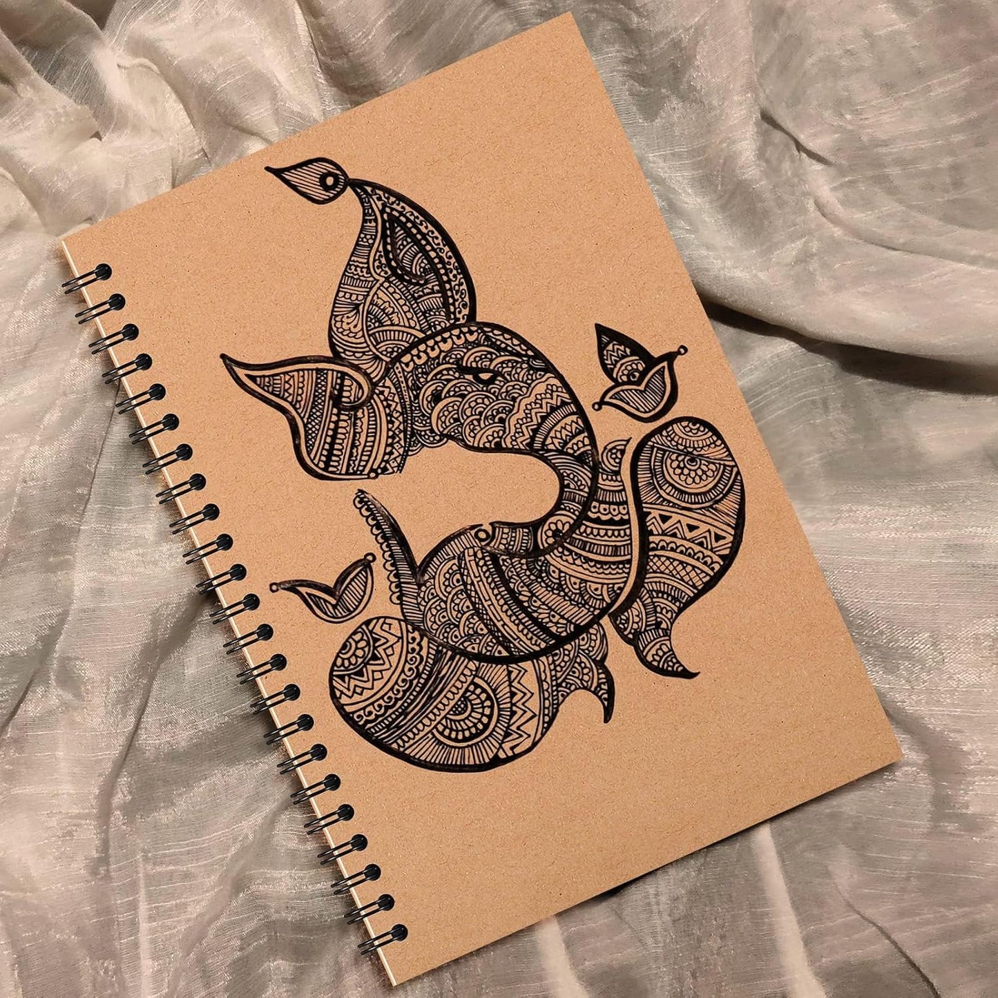 YOTNUS 100 Pcs A5 Spiral Notebooks Journal with Kraft Cover, 5x8 Inches, Ruled Lined Paper, for Work, Sketches, Study, Notes Taking, Gifts, Brown (100 PCS(Lined))