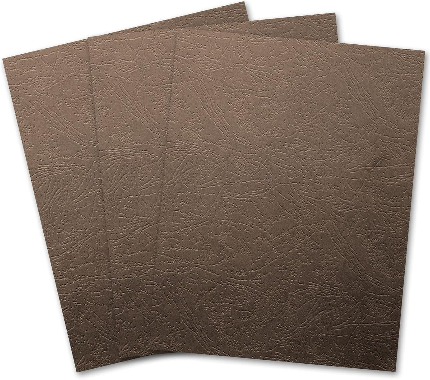 Binditek 100 Pack Grain Texture Paper Binding Presentation Covers, 230 GSM, 12 Mil, 85lb, Un-Punched, Square Corners, 8.5 x 11 Inches, Coffee Color, for Students and Coworkers