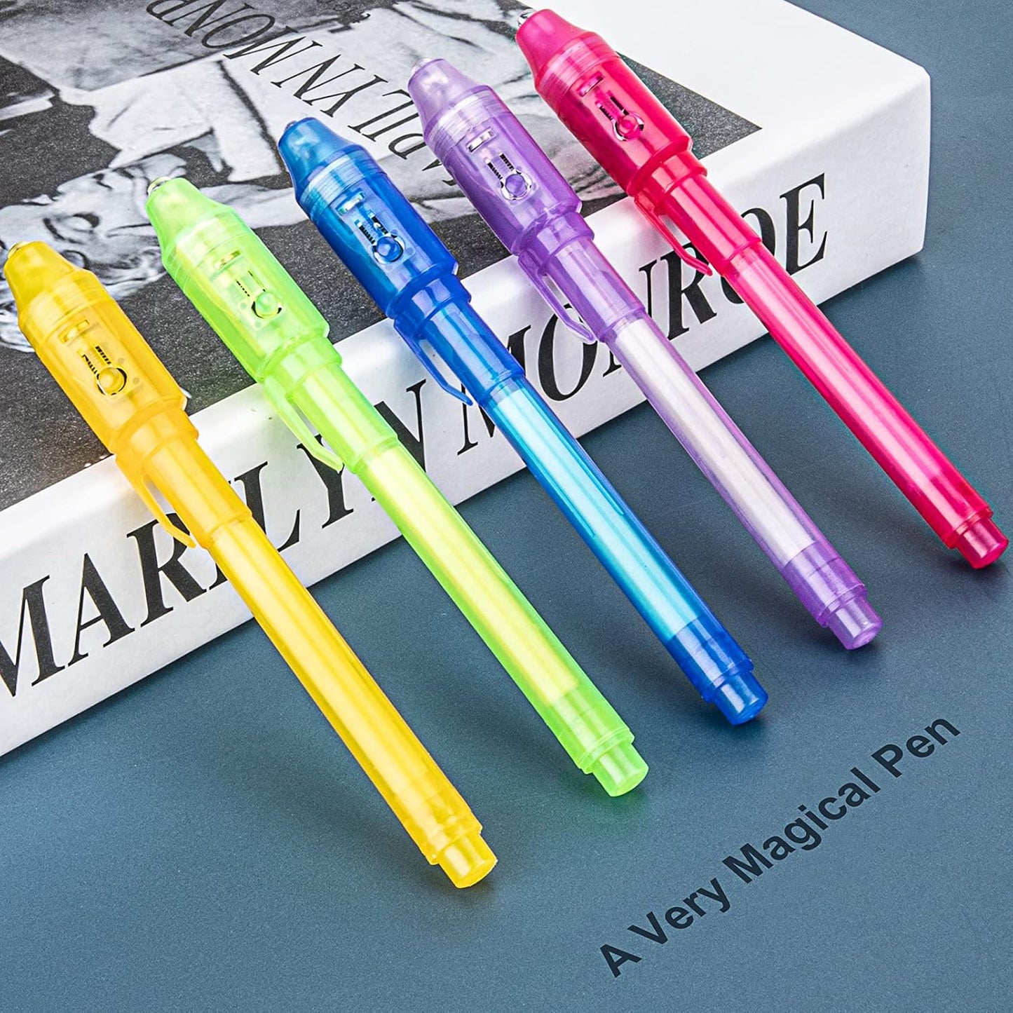 Invisible Spy Ink Pen 5 PCS, With UV Pen Light, Party Favors for Kids 8-12, Stocking Stuffers for Christmas, provide Thanksgiving, Halloween for Boys Girls Goodie Bag
