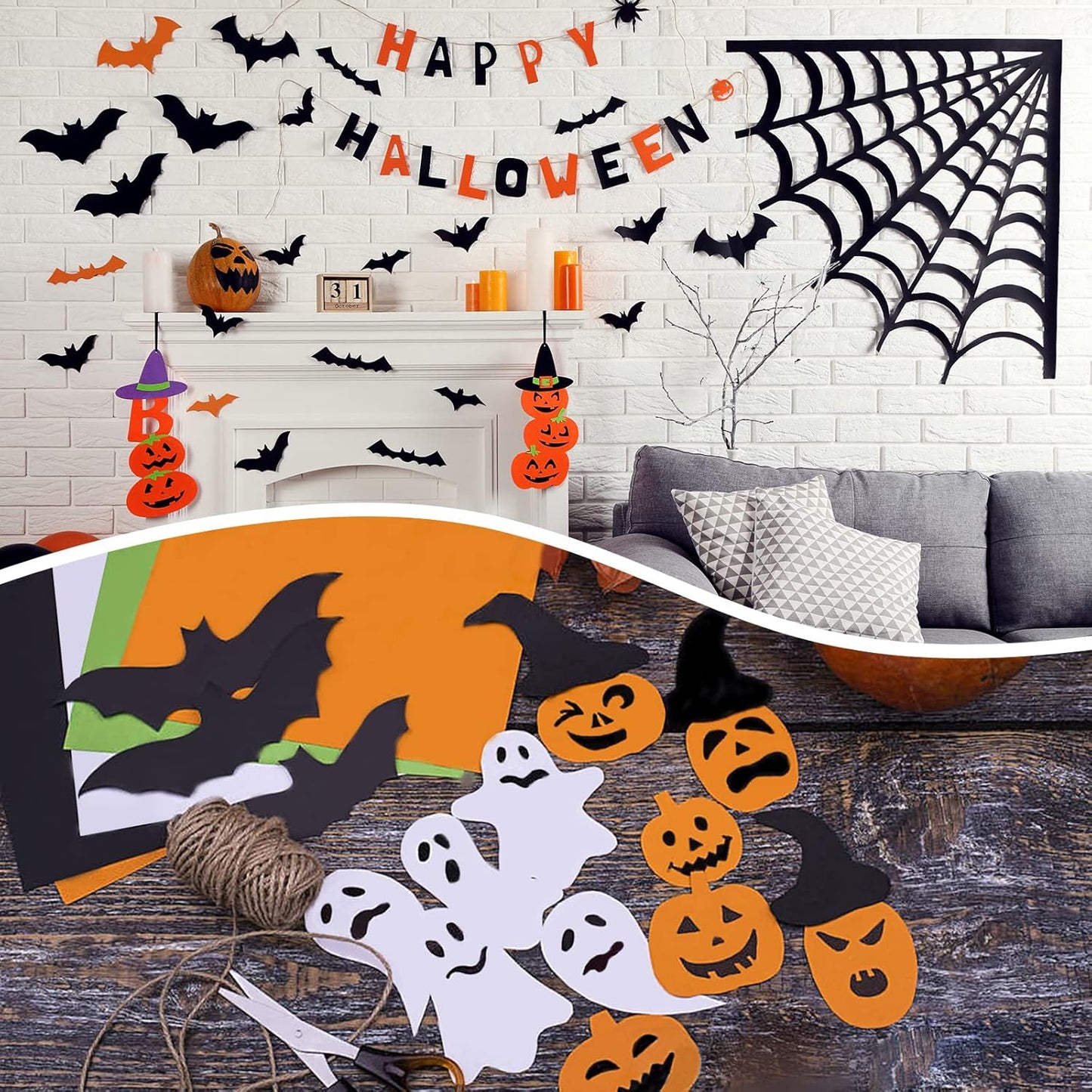 50 Sheets Black Cardstock 8.5 x 11 Thick Paper, Goefun 80lb Card Stock Paper for Halloween, Invitations, Scrapbooking, Crafts, DIY Cards