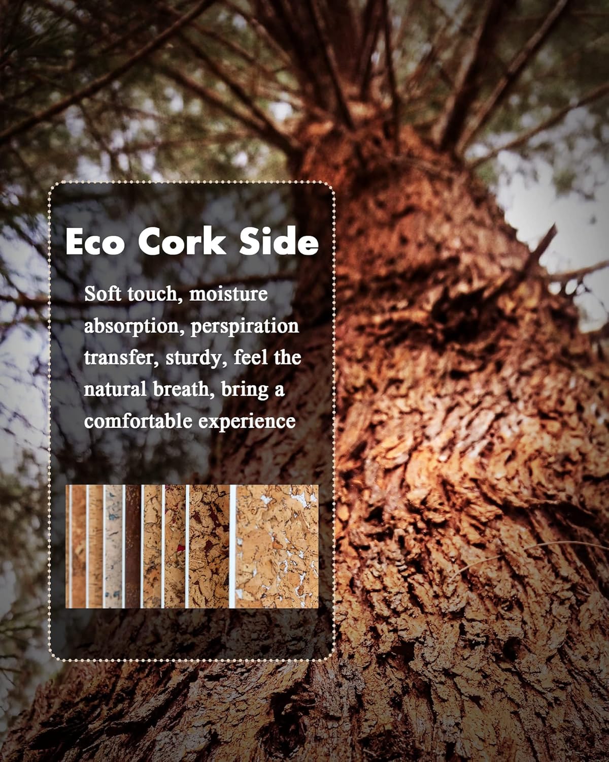 YSAGi Double-Sided Desk Pad, 35.4"x17"Leather Desk Mat, Eco Cork Desk Pad Protector,Large Mouse Pad,Waterproof Desk Blotter for Office/Home(Sea Blue)