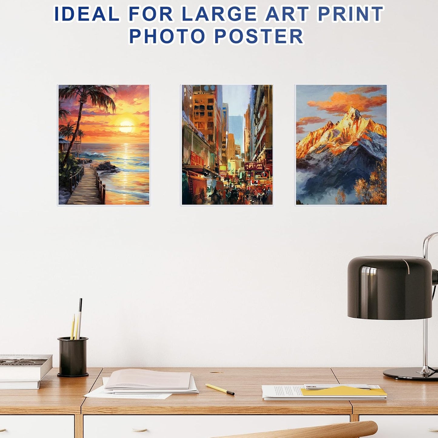 5PCS 9" x 12" Rigid Print Protectors Clear Plastic Sheet Protectors, Heavy Duty Top Loading Document Holder, Menu Cover, Photo Poster Sleeves Hard Plastic Sleeves for Paper Art Prints