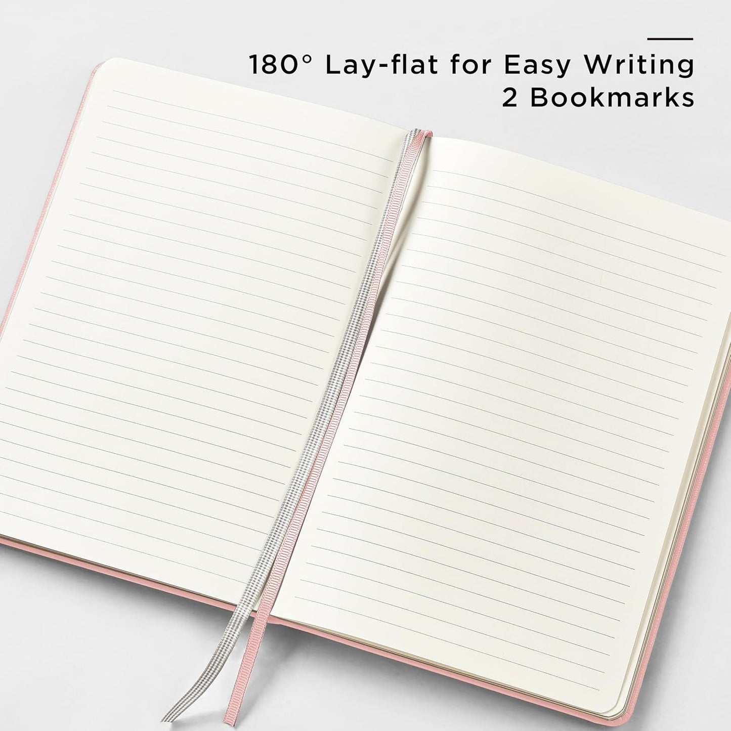 A5 Lined Leather Journal and Pen Set for Women&Men, Gift Box Included, Hardcover Notebook with 160 Pages 100GSM Thick Paper, for Work, Business, School or Home Writing (Pink)