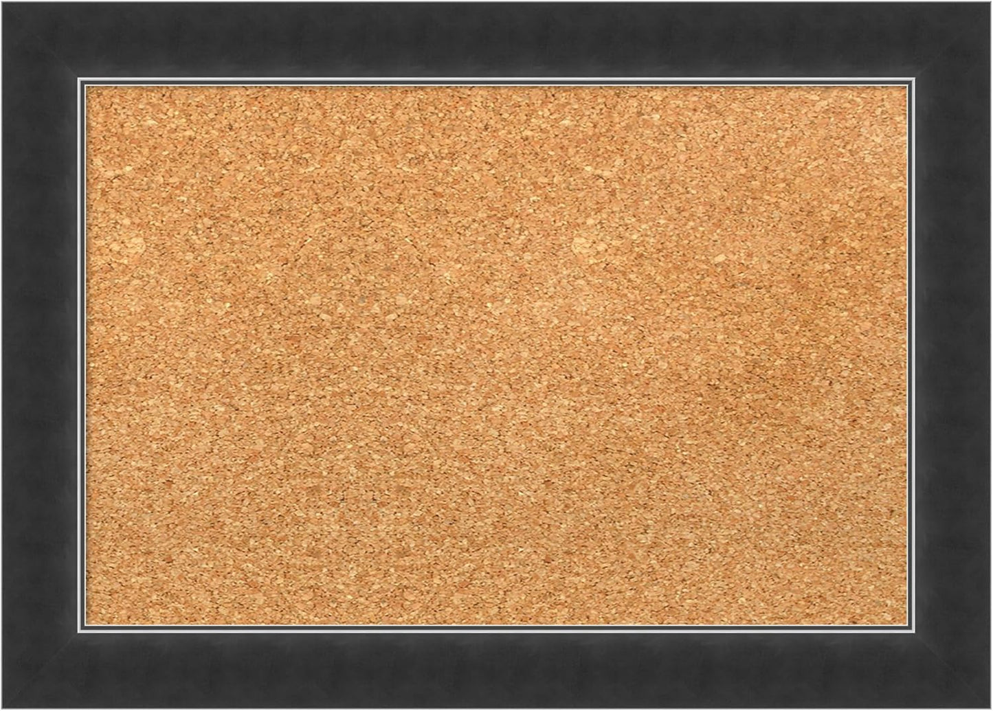 Amanti Art Natural Cork Board for Wall, 15x21 Vision Board with Black Wood Frame, Small Corkboard Office Decor for Home Organization, Modern Corkboard Pinboard to Display Items for Home Organization