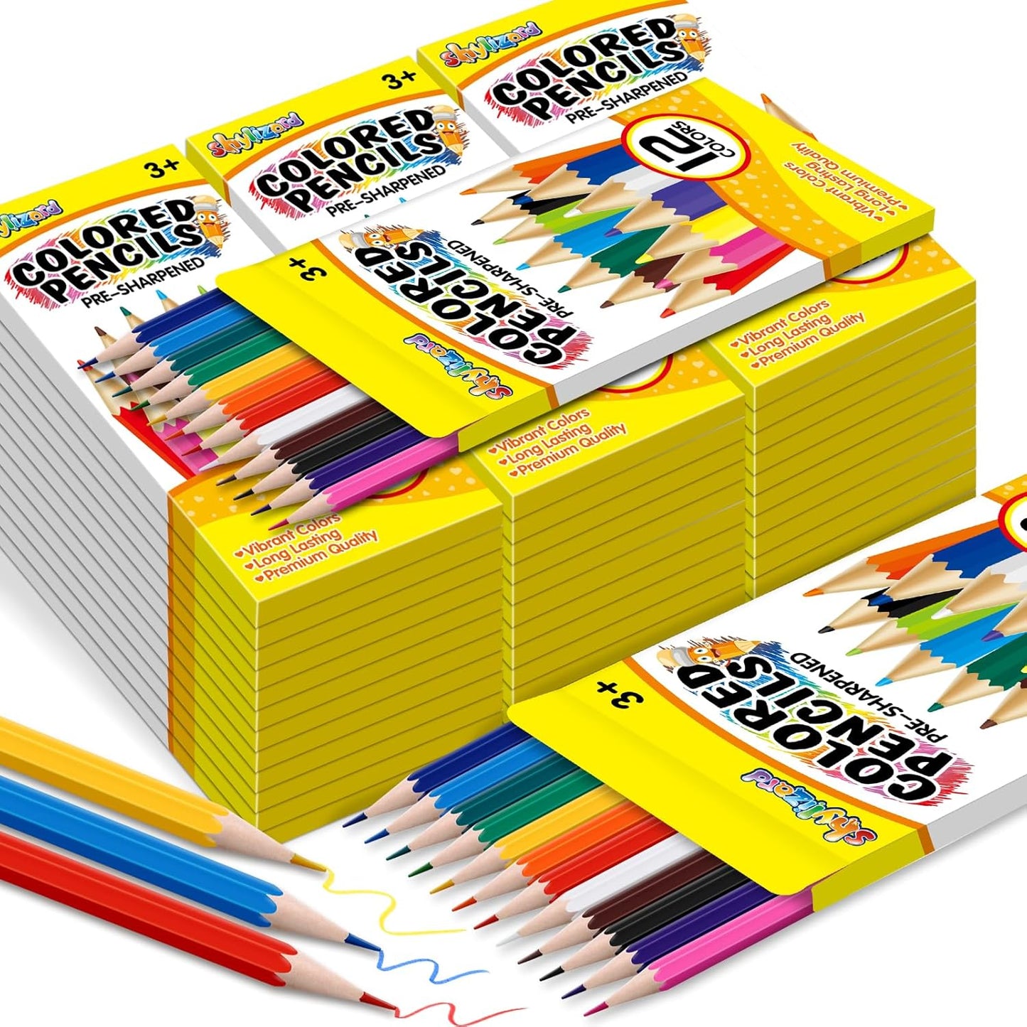 Colored Pencils Bulk 432 Count, Pre-Sharpened Color Pencils for Kids and Adults, 32 Packs Color Pencil Set 12 Colors, Bulk Art Supplies for Teachers, Back to School Supplies, Classroom Prizes