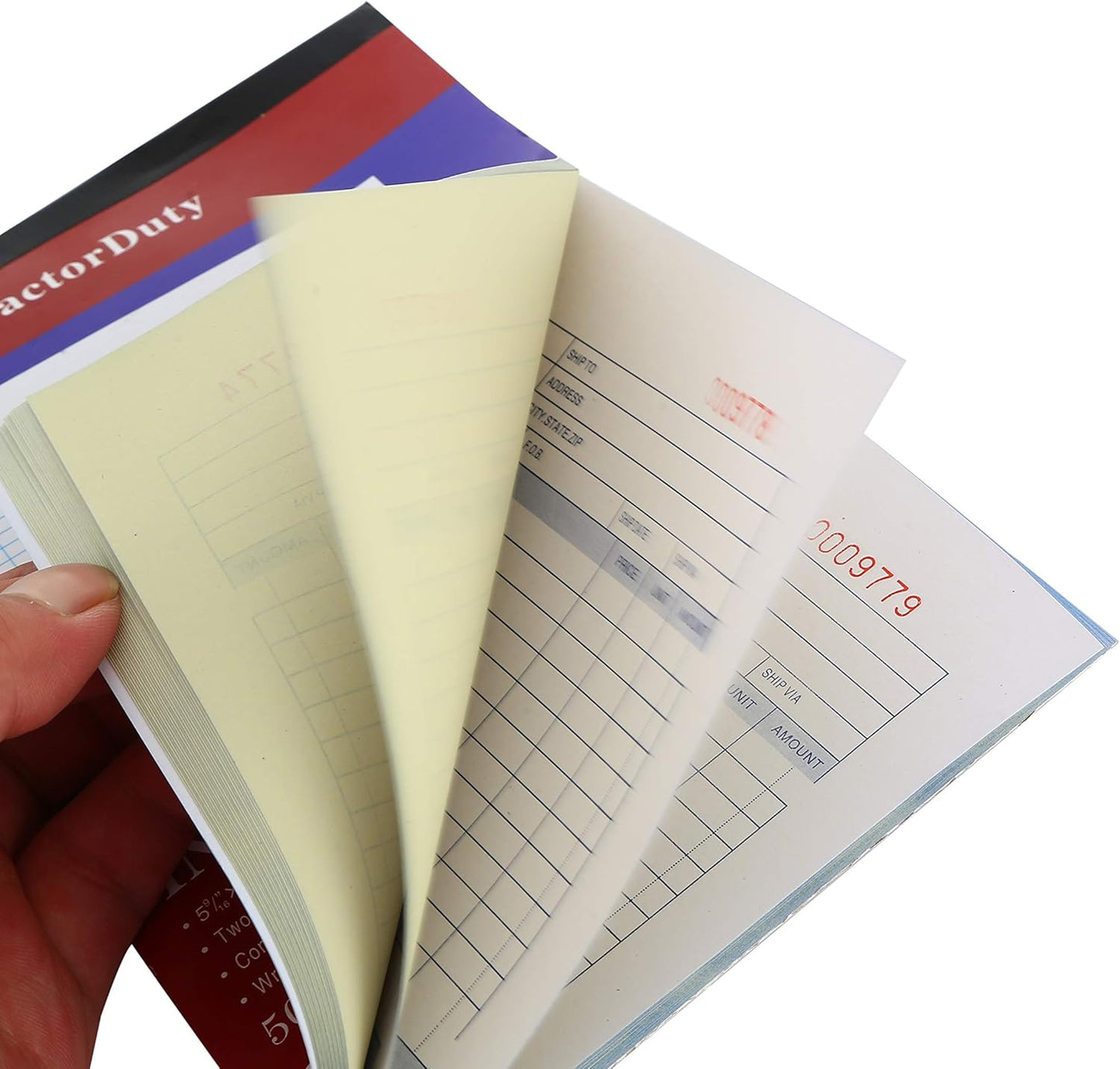 10 Pack Large Sales Order Book Receipt Invoice Duplicate Carbonless 50 Sets 5.5" X 8"5 (10 pck Horizontal)