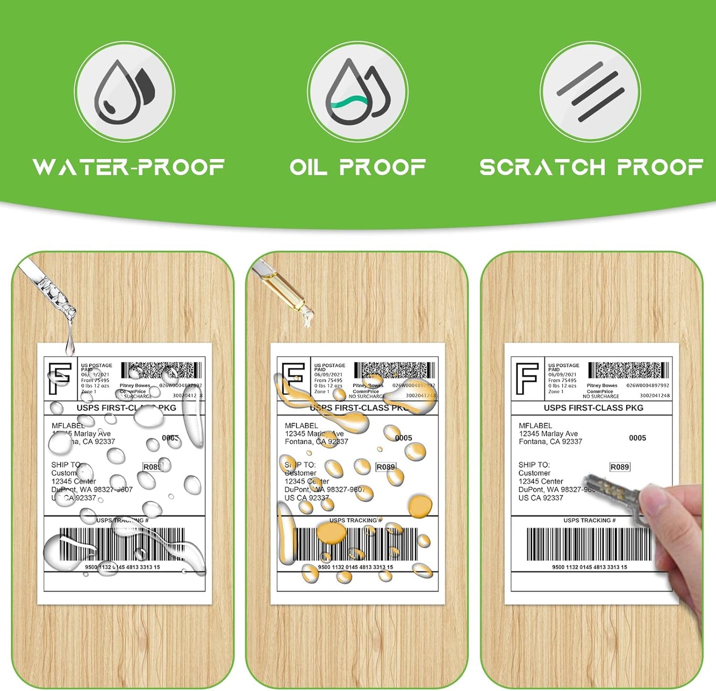 MFLABEL® 40 Rolls of 450 Labels 4x6 Direct Thermal Shipping Labels for Zebra 2844 ZP-450 ZP-500 ZP-505