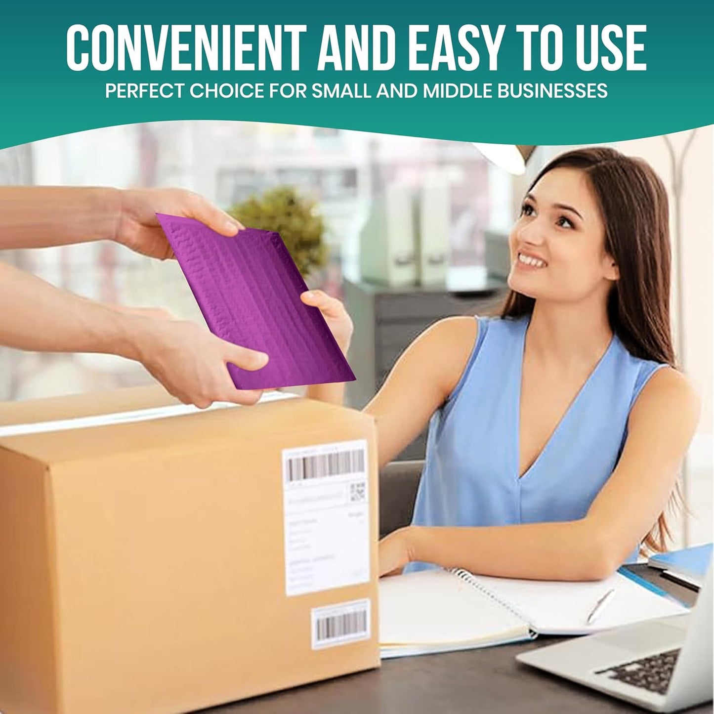 Levex - #0 6" x 10" [5 Pack] Purple Poly Bubble Mailers, Padded Envelope Mailers, Packing Envelope & Mailing Bags for Shipping