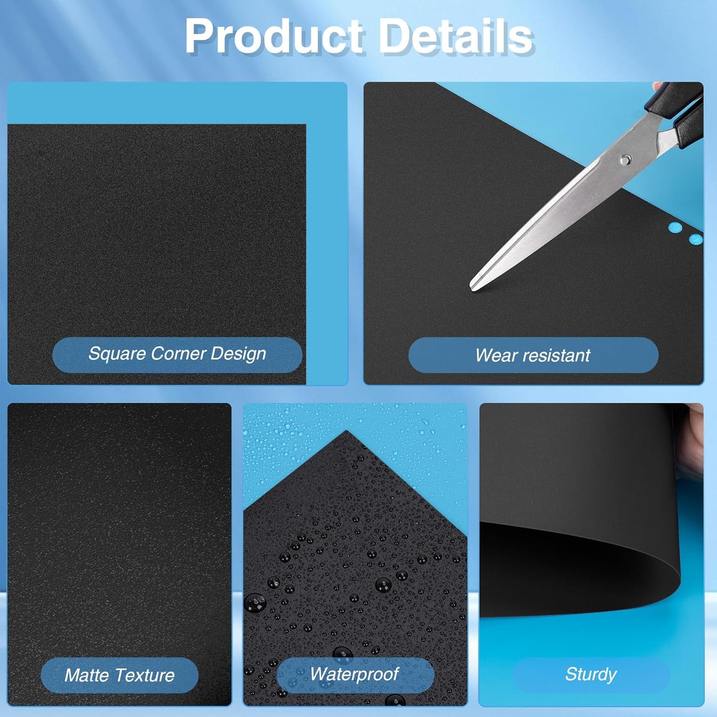 Ndsox 100 Pack 12 Mil Binding Presentation Covers Sand-Textured Polycover Report Covers for Letter Size Document Binding, Business Proposals, 8-1/2 x 11 Inches, Un-Punched, Square Corners, Black