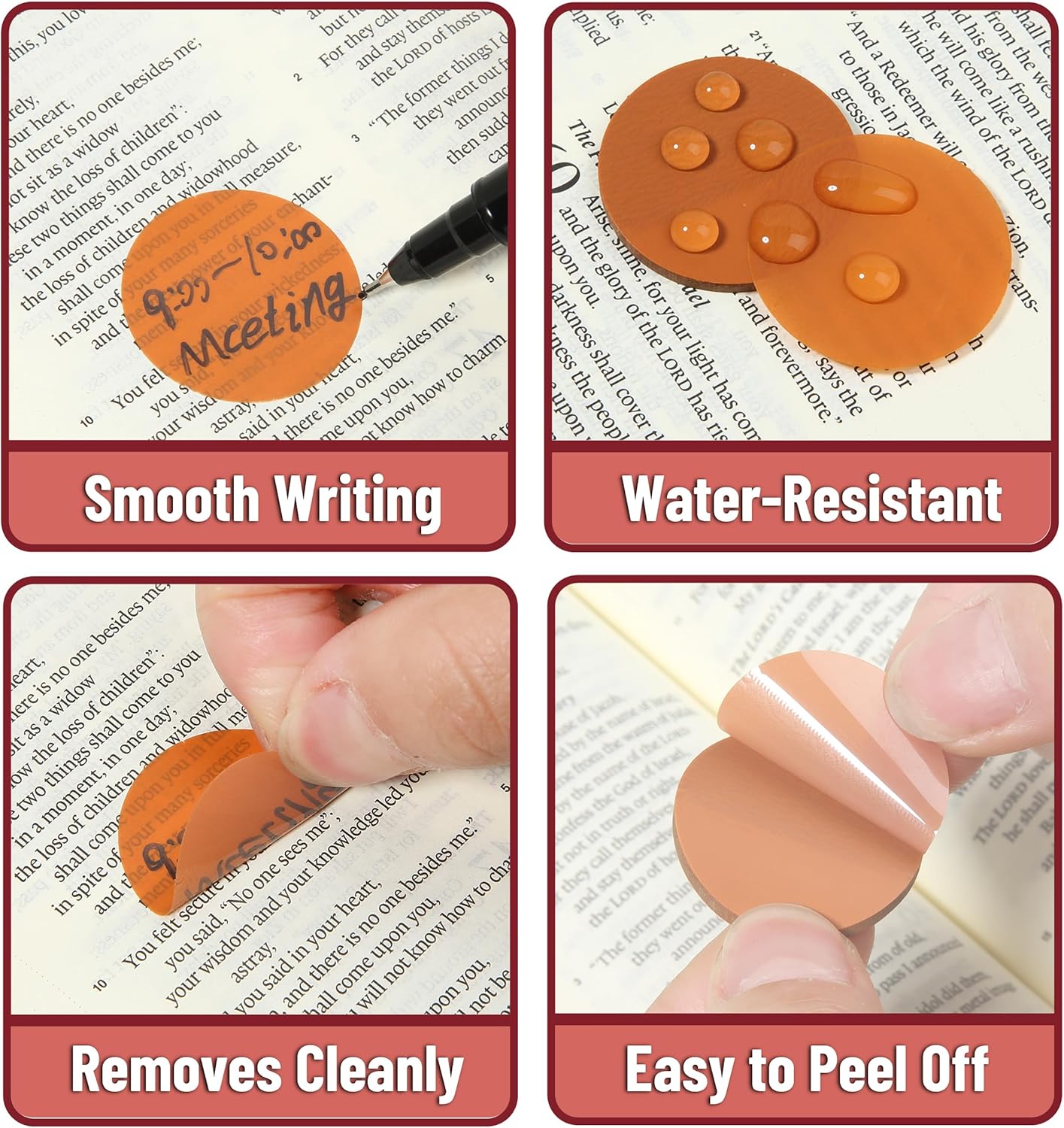 Mr. Pen- Transparent Sticky Note Set, 560Sheets, Colorful, Round Transparent Sticky Notes Set