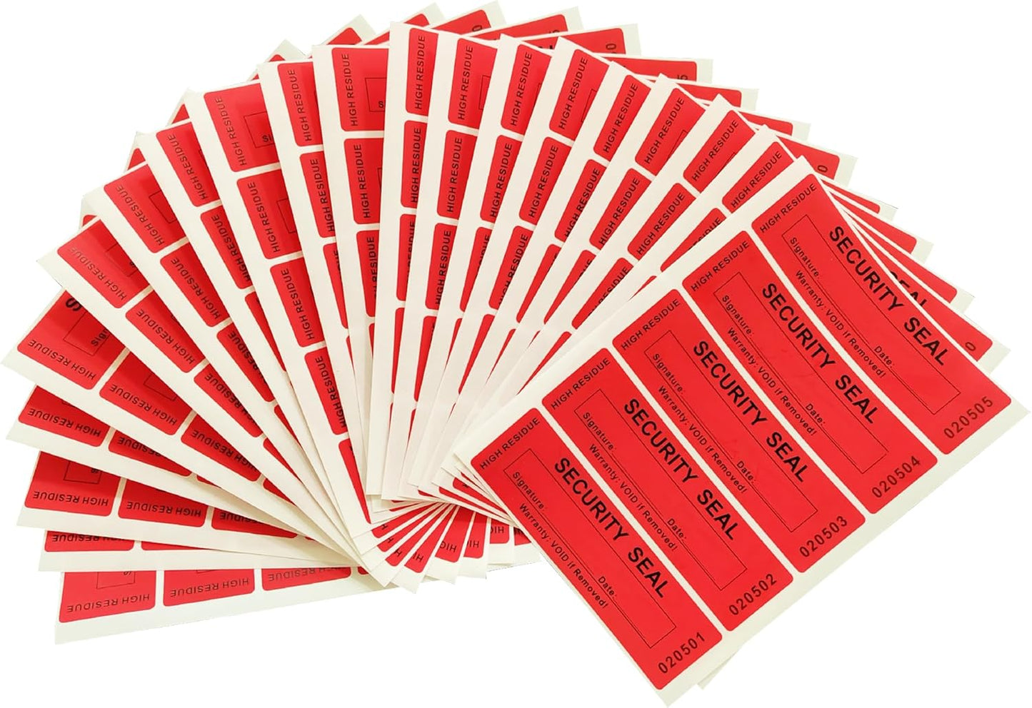 20000pcs Customizable High Residue Total Transfer Tamper Evident Tamper Proof Stickers Labels Seals (Customizable Size Color Design)