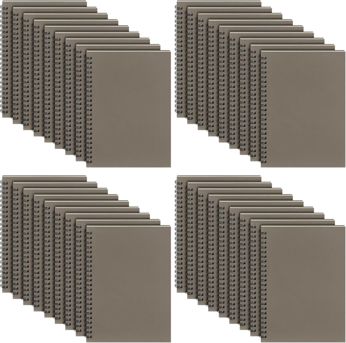 Yahenda Spiral Notebook Bulk A5 Journal Lined 8.3'' x 5.5'' Writing Composition Paper Small Notepad Subject Notebook for Students Office Business Back to School Supplies(Dark Gray,36 Pcs)