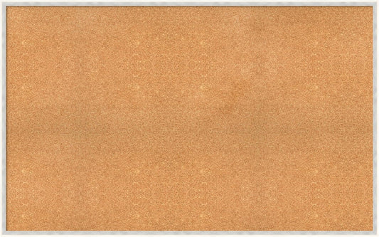 Amanti Art Natural Cork Board for Wall, 33x53 Vision Board with White Frame, Oversize Corkboard Office Decor for Home Organization, Modern Corkboard Pinboard to Display Items for Home Organization in