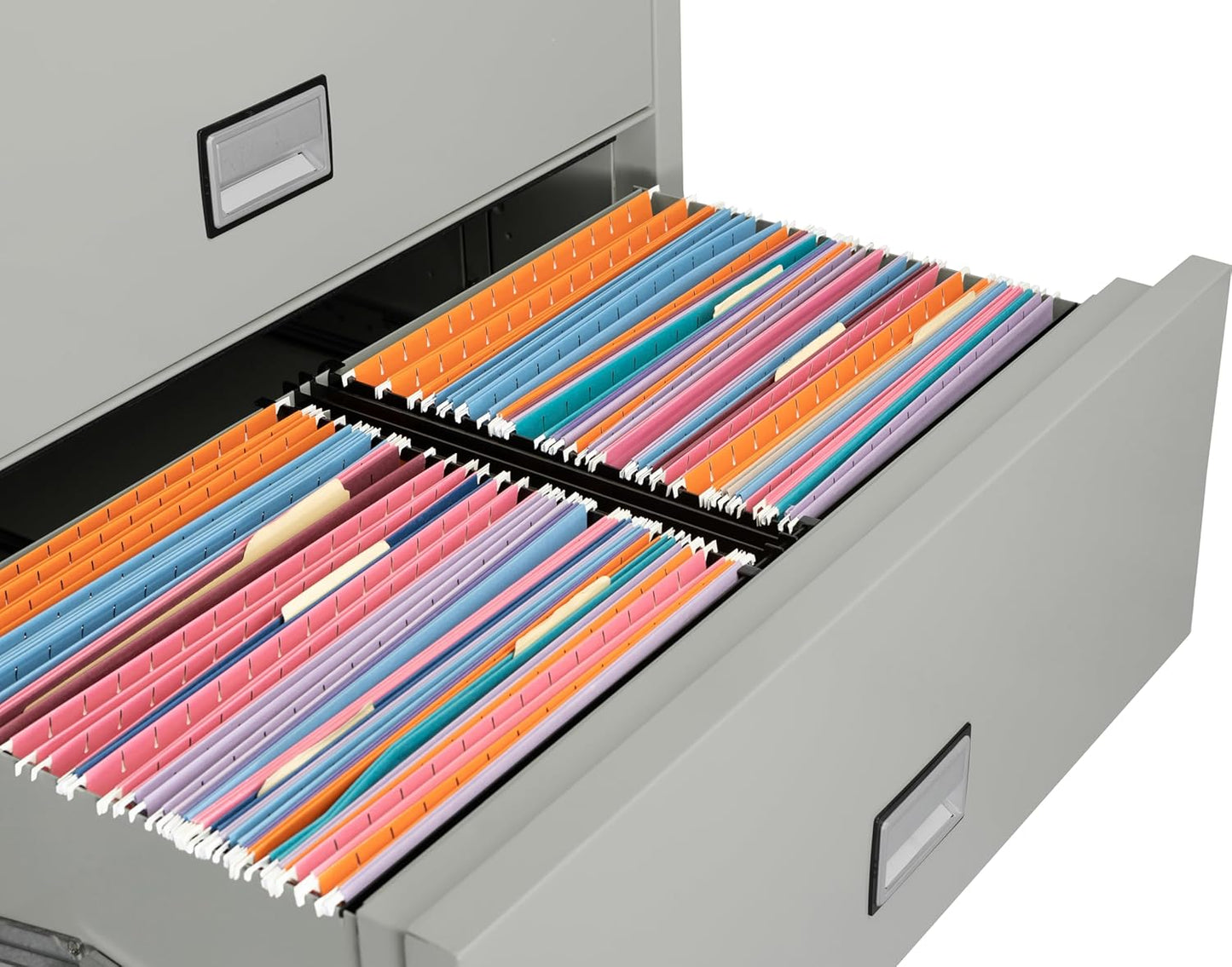 38 inch Wide 3-Drawer Lateral Fireproof File Cabinet – Legal and Letter Size Filing – Key Lock – Water Resistant – Fire Safe and Impact Rated – Light Gray Finish – Model LAT3W38LG