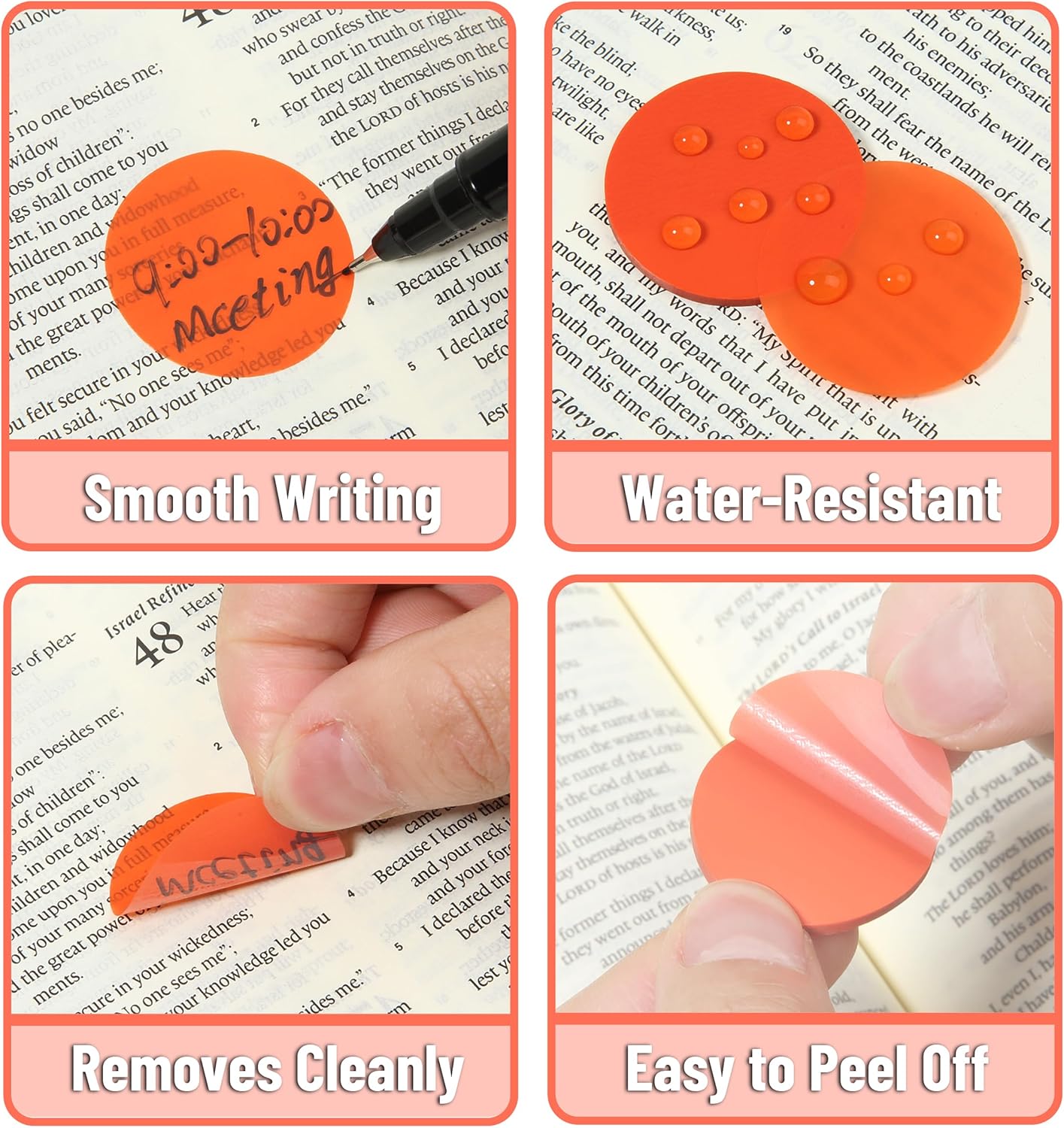 Mr. Pen- Transparent Sticky Note Set, 560Sheets, Colorful, Round Transparent Sticky Notes Set