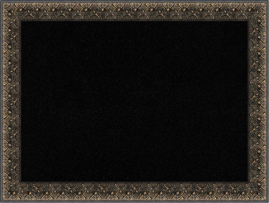Amanti Art Black Cork Board for Wall, 25x33 Vision Board with Black Wood Frame, Medium Corkboard Office Decor for Home Organization, Traditional Corkboard Pinboard to Display Items for Home