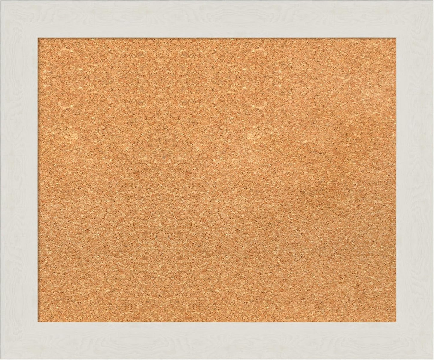 Amanti Art Natural Cork Board for Wall, 19x23 Vision Board with White Frame, Small Corkboard Office Decor for Home Organization, Country Rustic Corkboard Pinboard to Display Items for Home