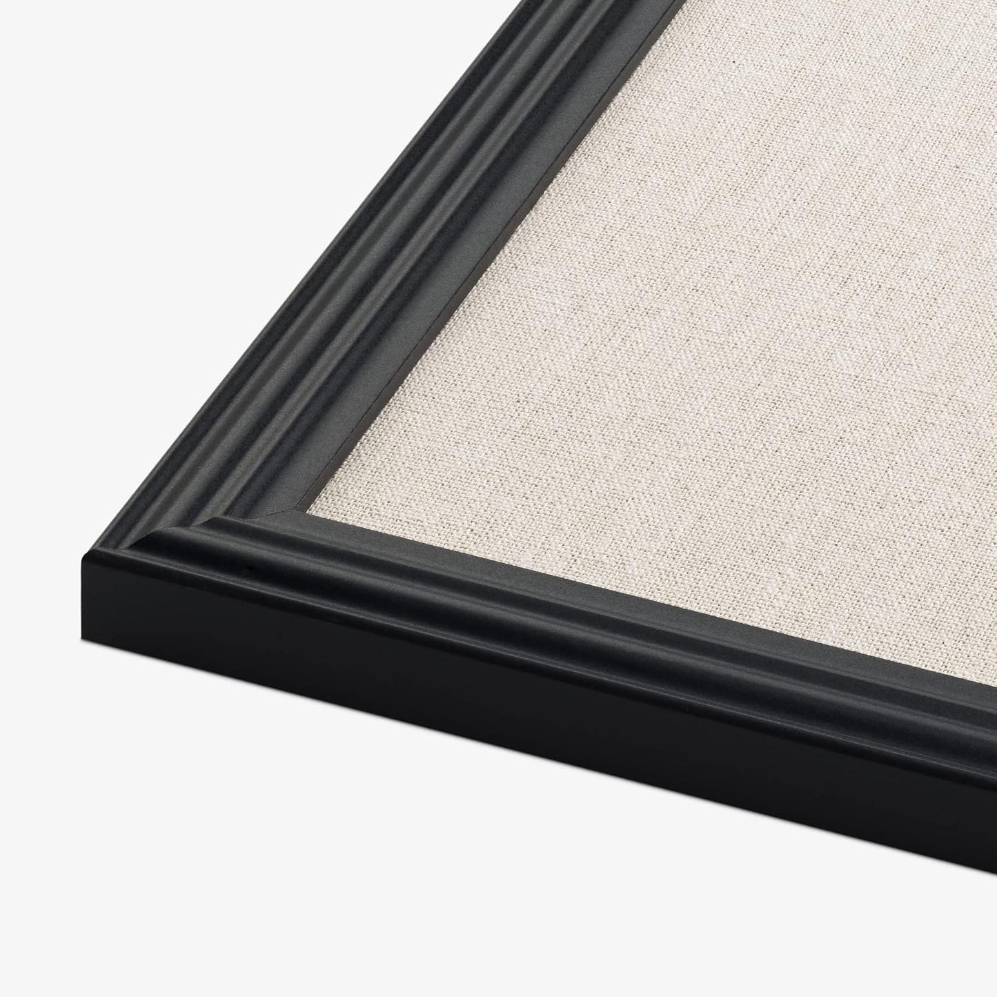 Navaris Framed Linen Bulletin Board - 17 x 23 inches Fabric Jewelry Organizer Pinboard for Wall Memory Memo Pin Board - Linen with Frame