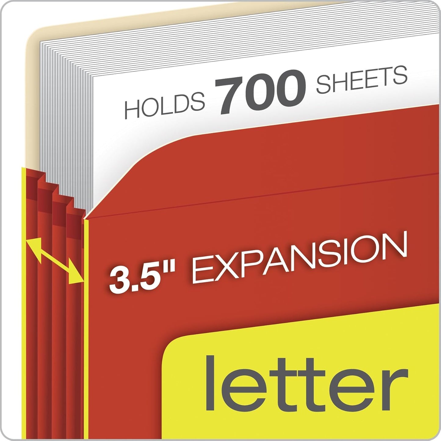 Pendaflex Globe-Weis/Pendaflex Colored File Pockets, Letter Size, 3.5 Inch Expansion, Assorted Colors, 5 Pockets per Pack (1524E5 ASST)