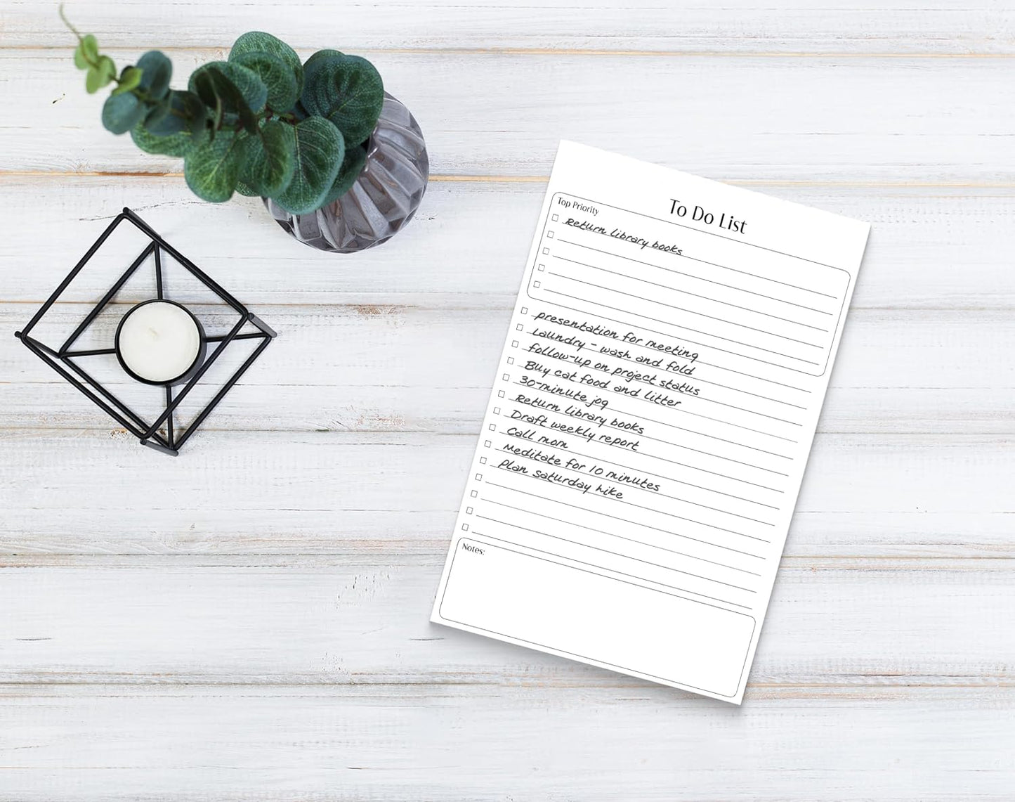 Better Office Products Mini To Do List Notepads, 5.5" x 8.5", Planning Note Pads, 50 Sheets, Daily Agenda Productivity Checklist Organizer, 300 Total Sheets (6 Pack)