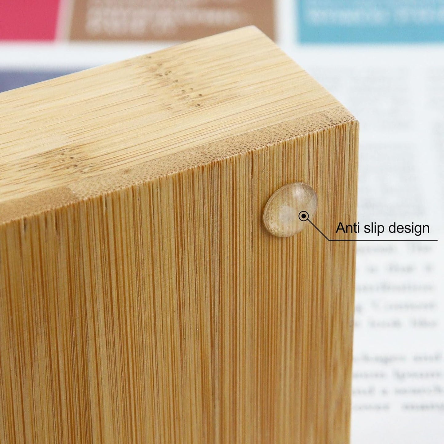 MultiBey Wooden Bamboo Sticky Note Pad Holder for Desk, Memo Holder Paper Dispenser, Desktop Accessories Organizer for Office School Home