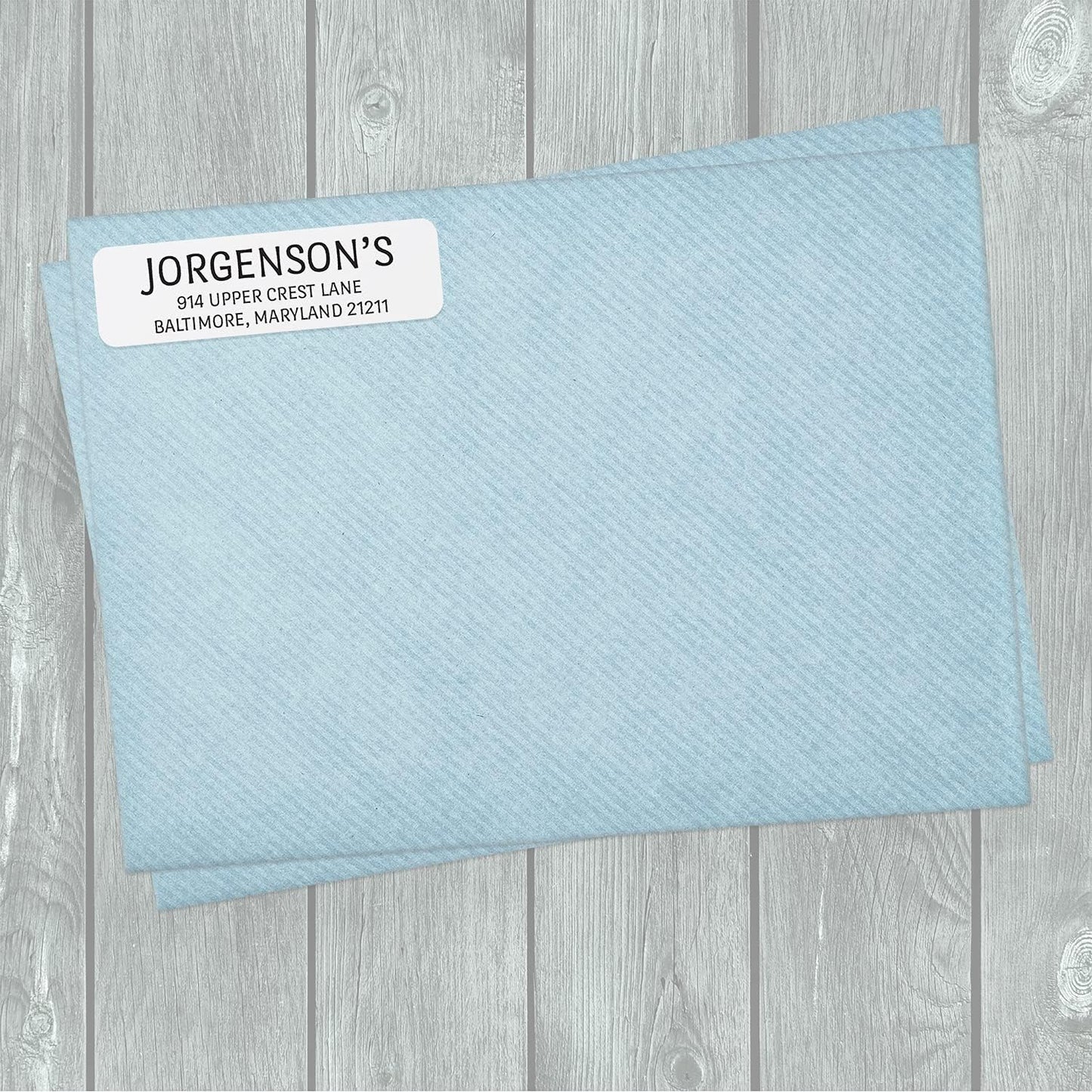 White with Black Print Modern Rolled Address Label/Roll of 500 Personalized Address Labels/Designer Return Address Stickers in Elegant Plastic Dispenser