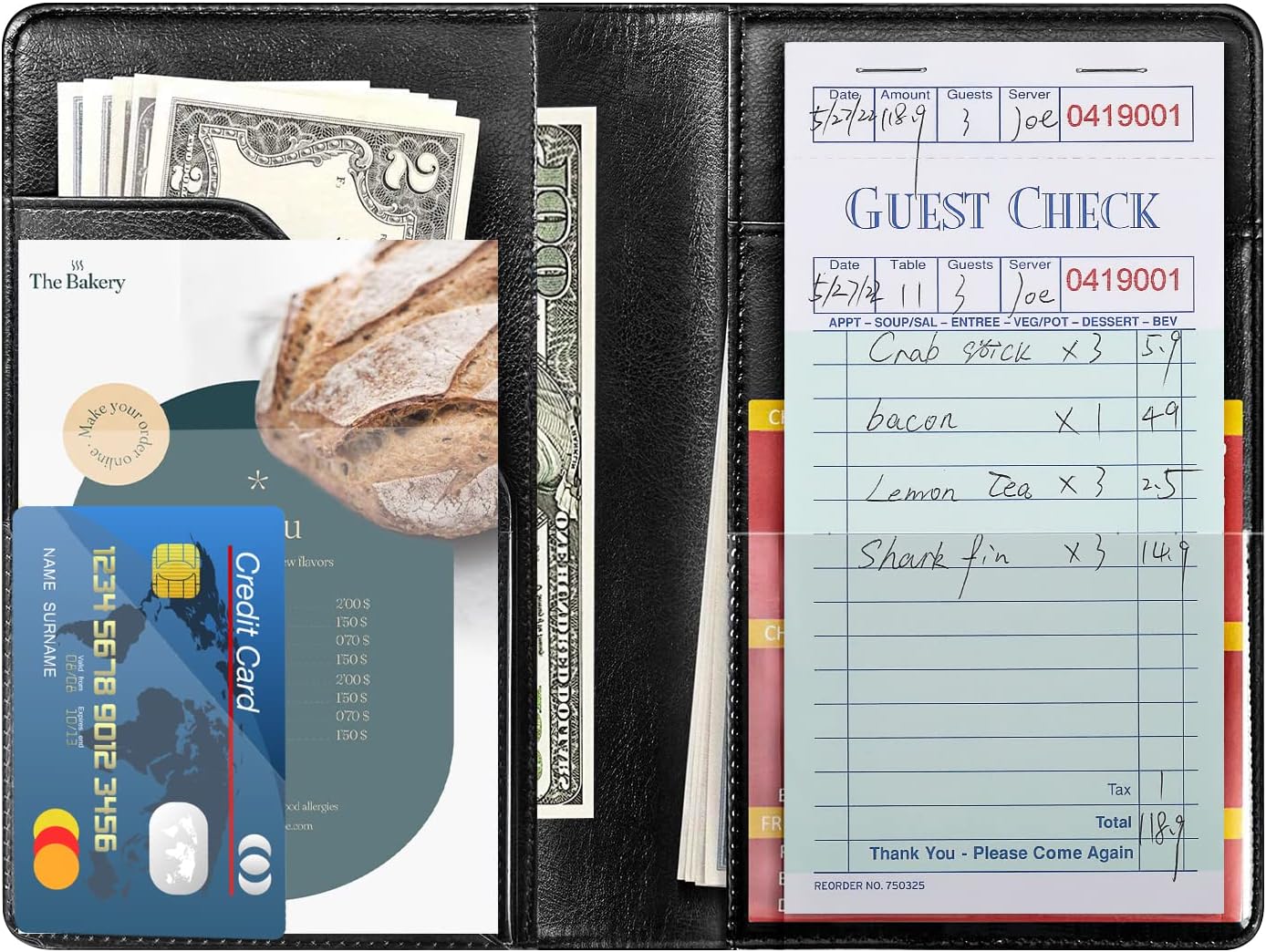 Methdic Guest Checks Waitress Notepad for Restaurants 2000 Orders Server Note Pads (20 Books)