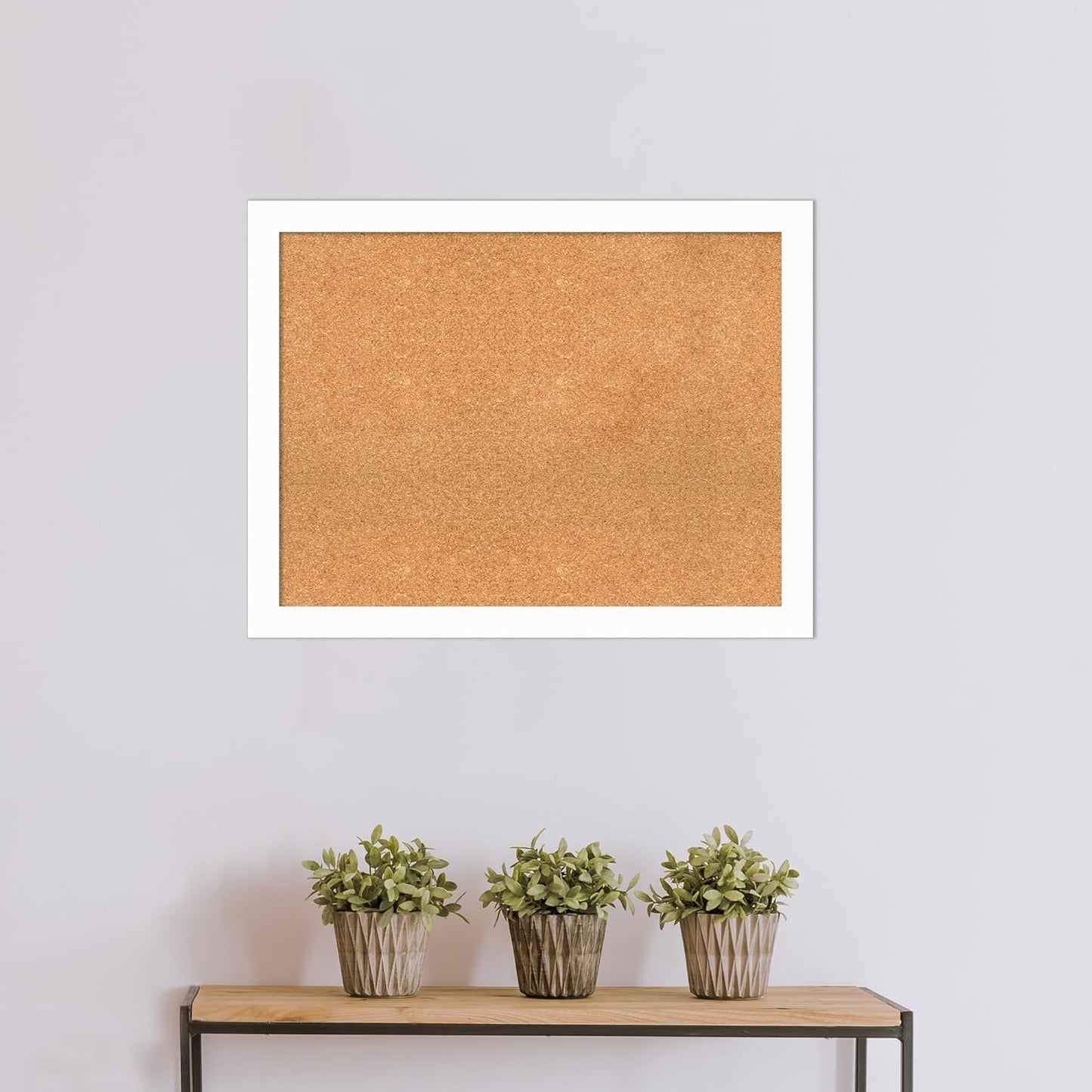 Amanti Art Natural Cork Board for Wall, 27x35 Vision Board with White Frame, Large Corkboard Office Decor for Home Organization, Casual Corkboard Pinboard to Display Items for Home Organization in
