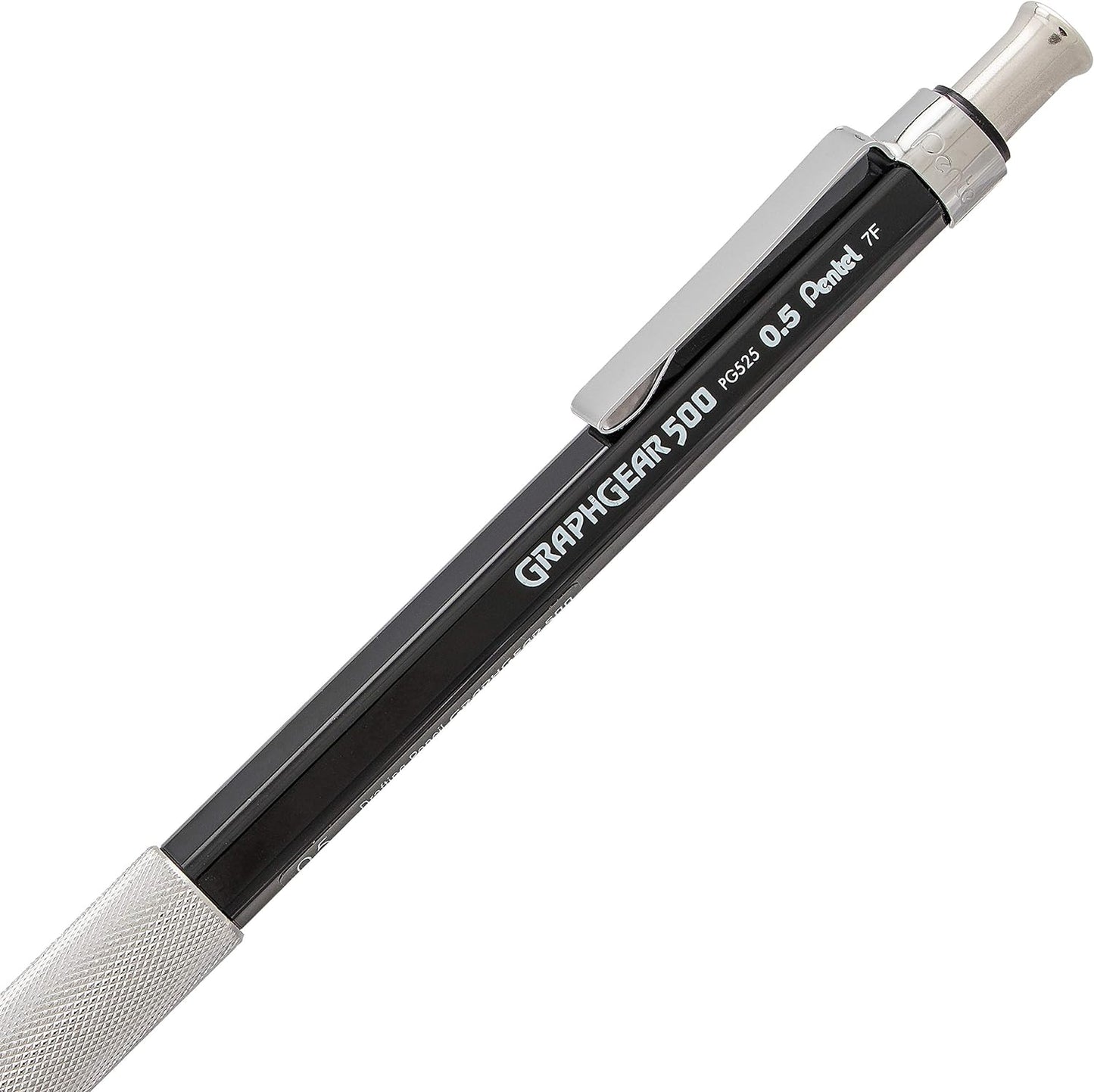 Pentel GraphGear 500 Mechanical Drafting Pencil, (0.5mm), Fine Line, Black Barrel, Pack of 4 (PG525BP4A)