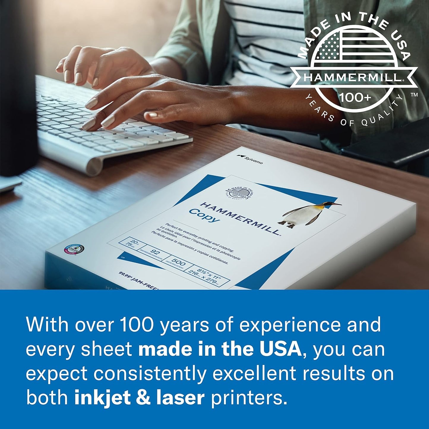 Hammermill Printer Paper, Premium Color 32 lb Copy Paper, 12 x 18 - 3 Ream (1,500 Sheets) - 100 Bright, Made in the USA, 106127C
