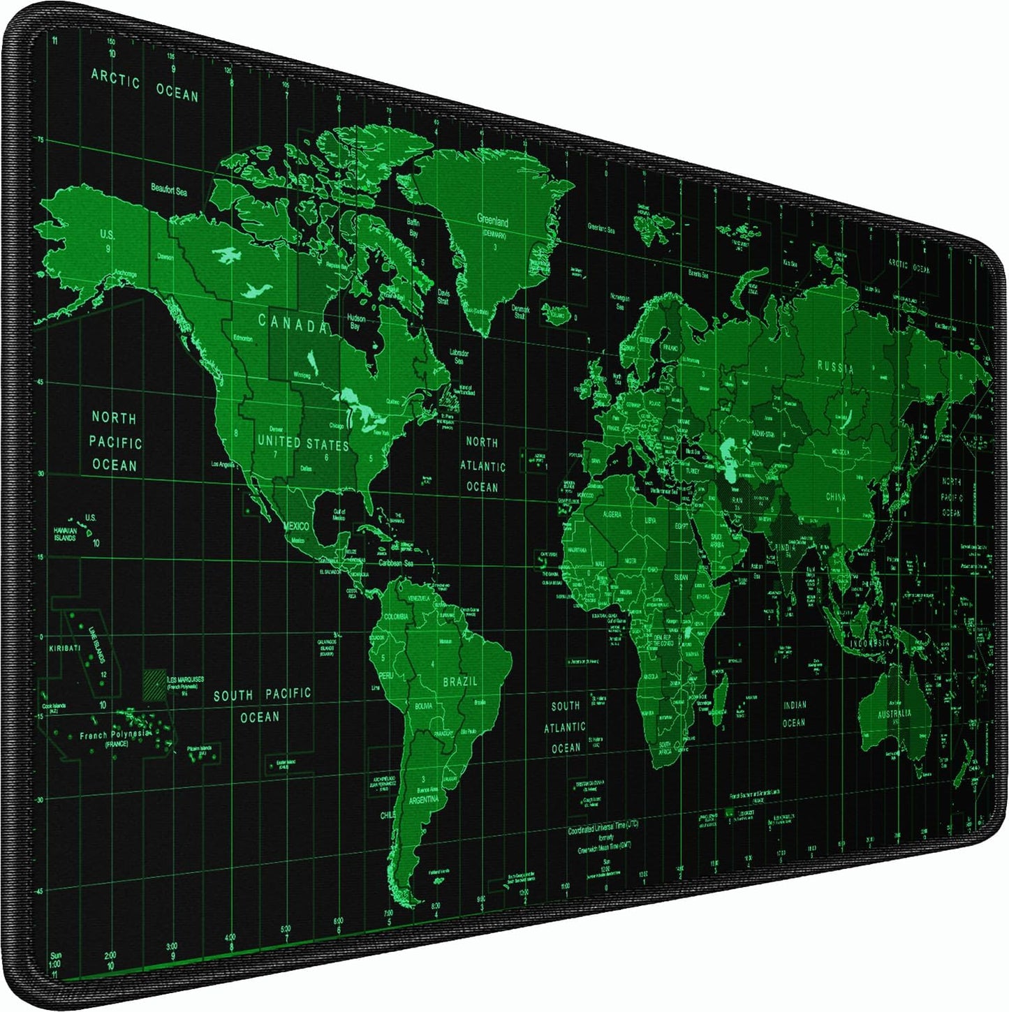 Large Gaming Mouse Pad, 31.5x15.7 inch Large Extended Computer Keyboard Mouse Mat, Water Resist Non-Slip Mousepad Rubber Base Long XXL Desk Mouse Pad for Work & Gaming, Office & Home, Green Map